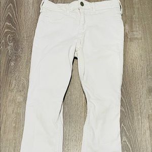White high rise hollister jean